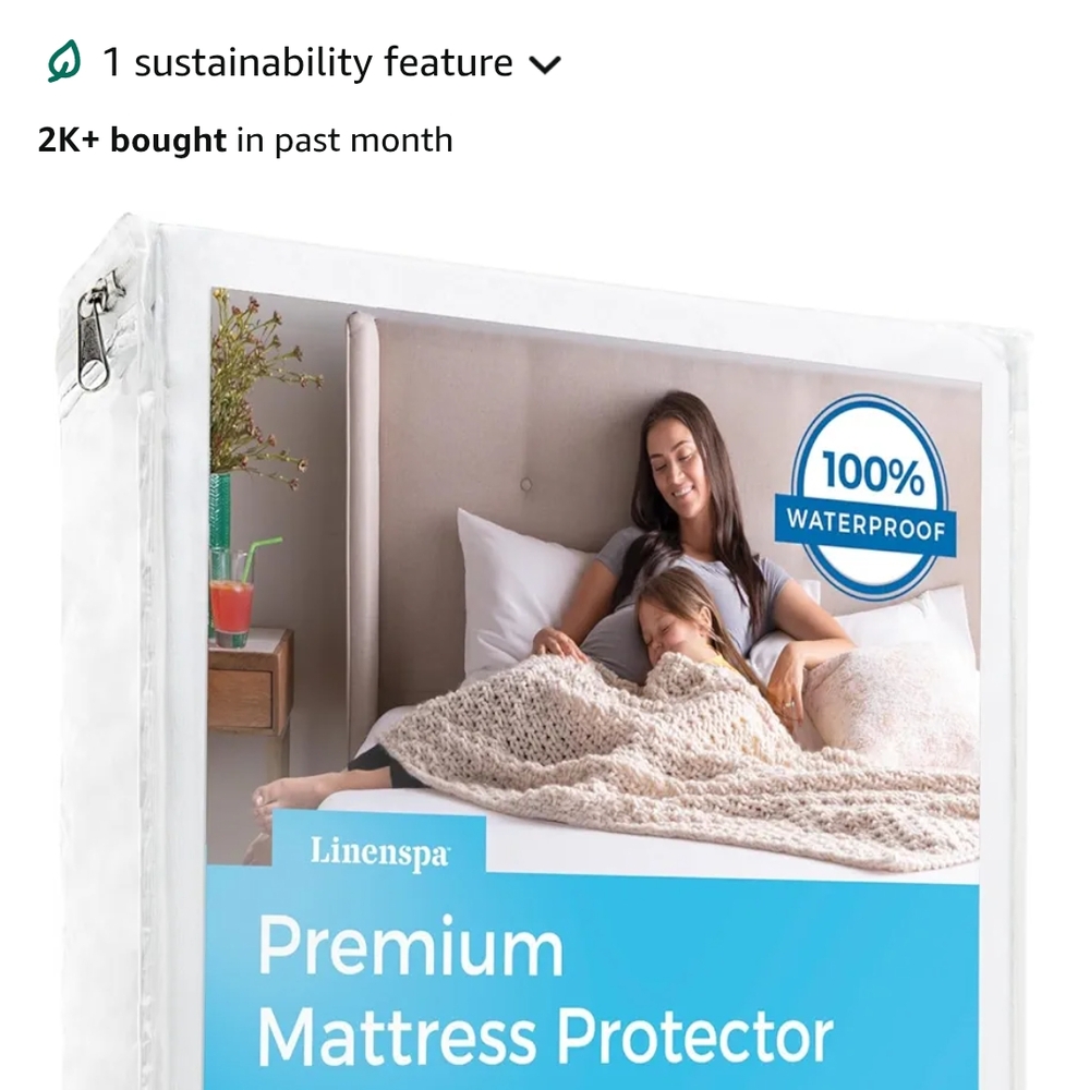 Waterproof Mattress Protector - White